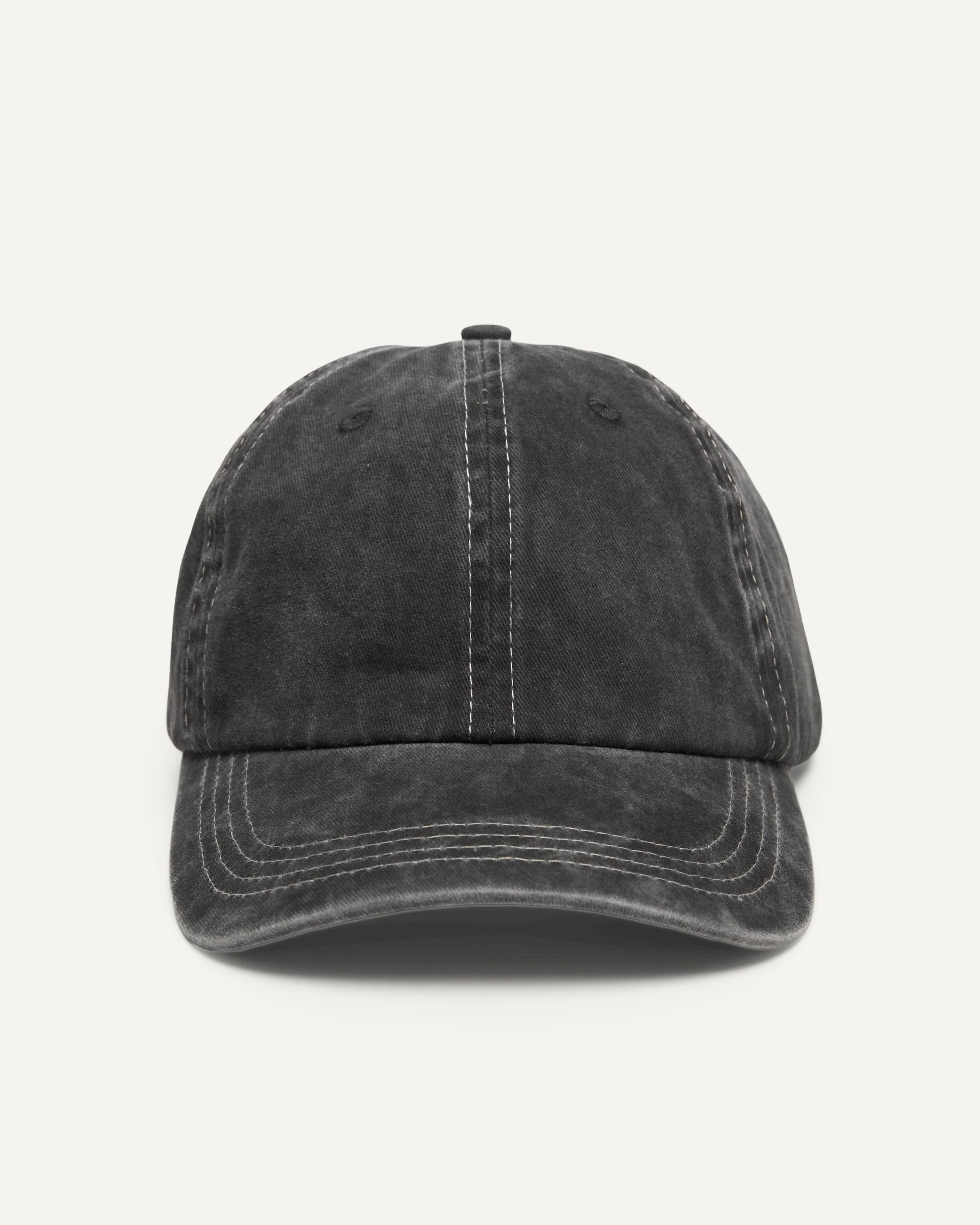 Garment Washed Cap - Black