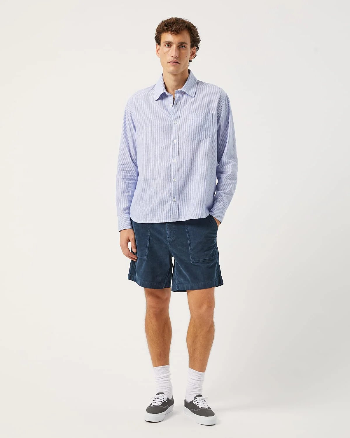 Linen Stripe LS - Blue - Image 2