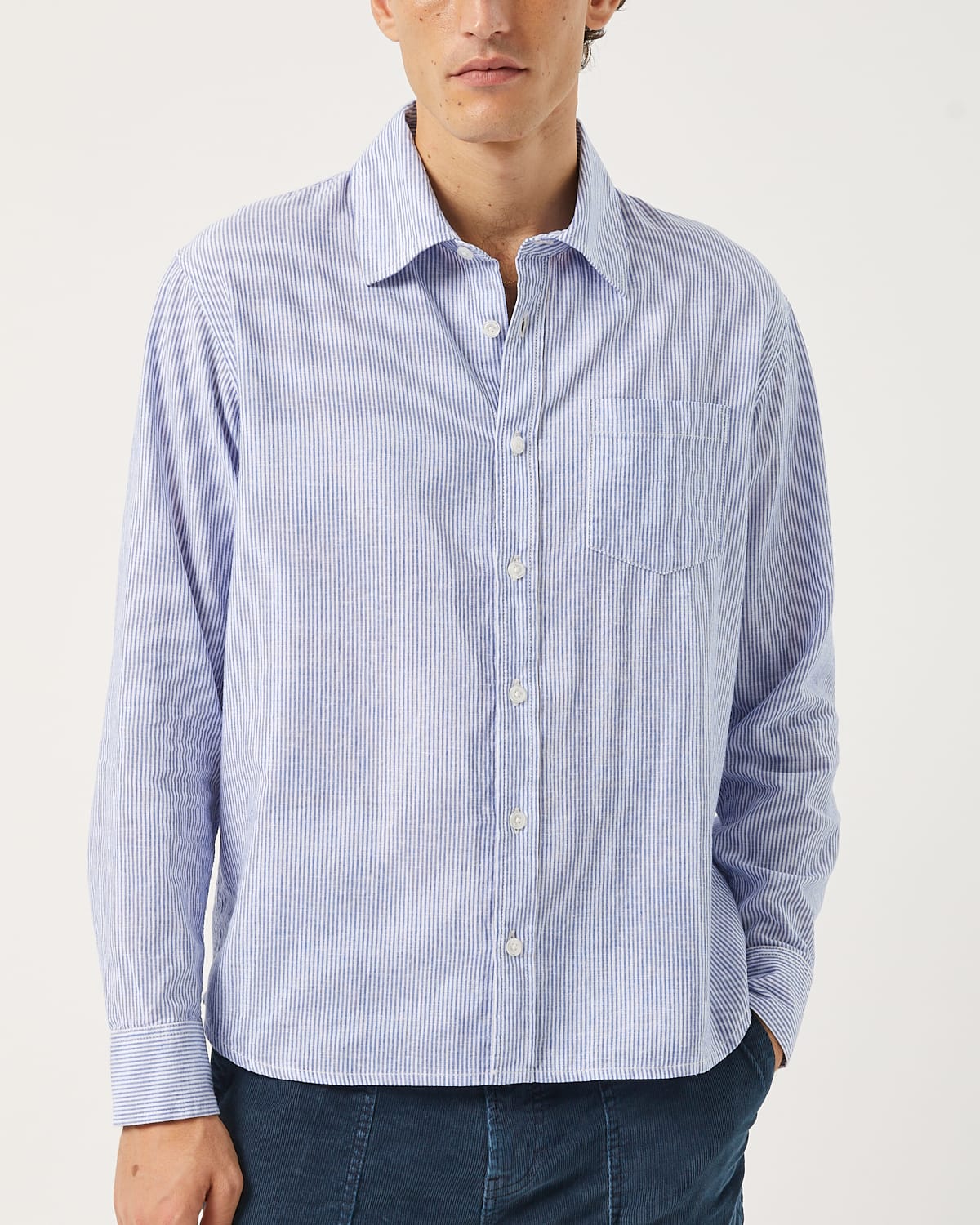 Linen Stripe LS - Blue - Image 3