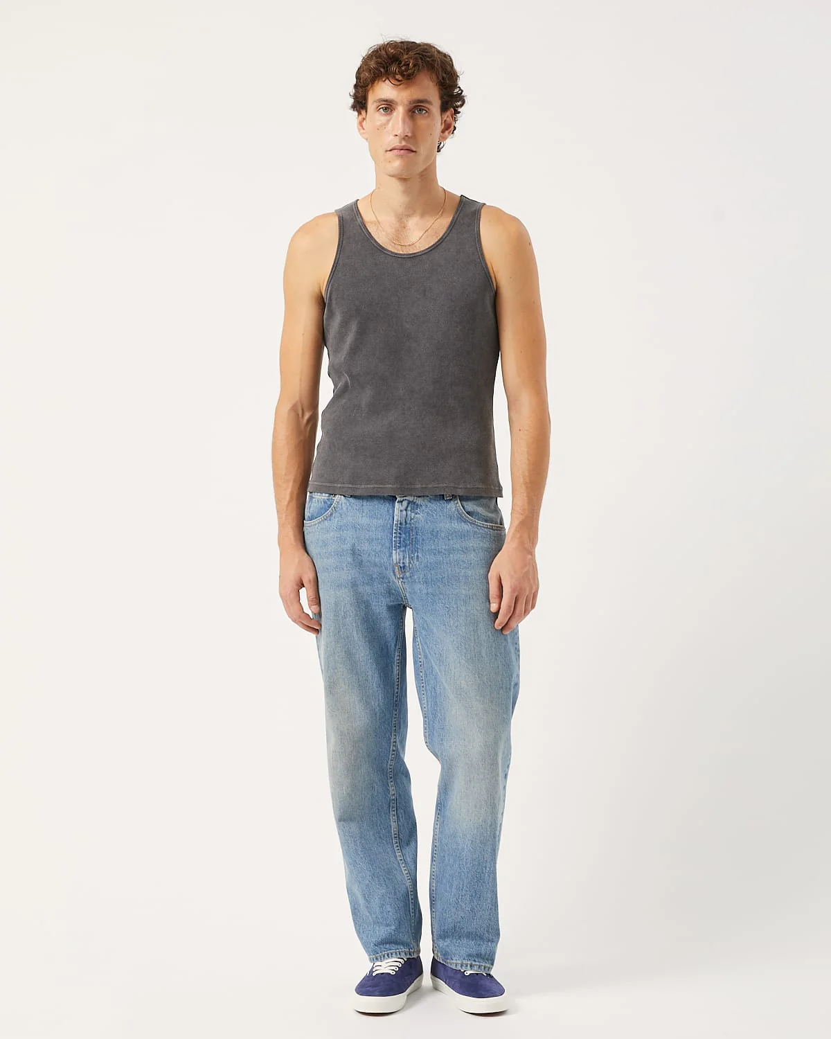 Ribbed Tank - Black - Image 2