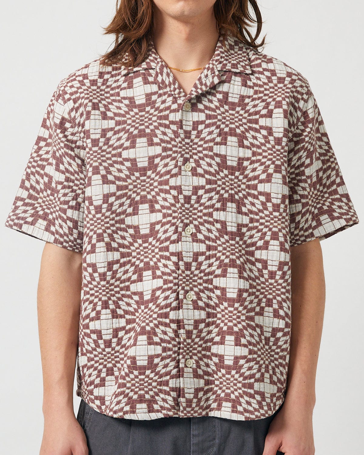 Wavy Optic Jacquard SS Camp - Image 2