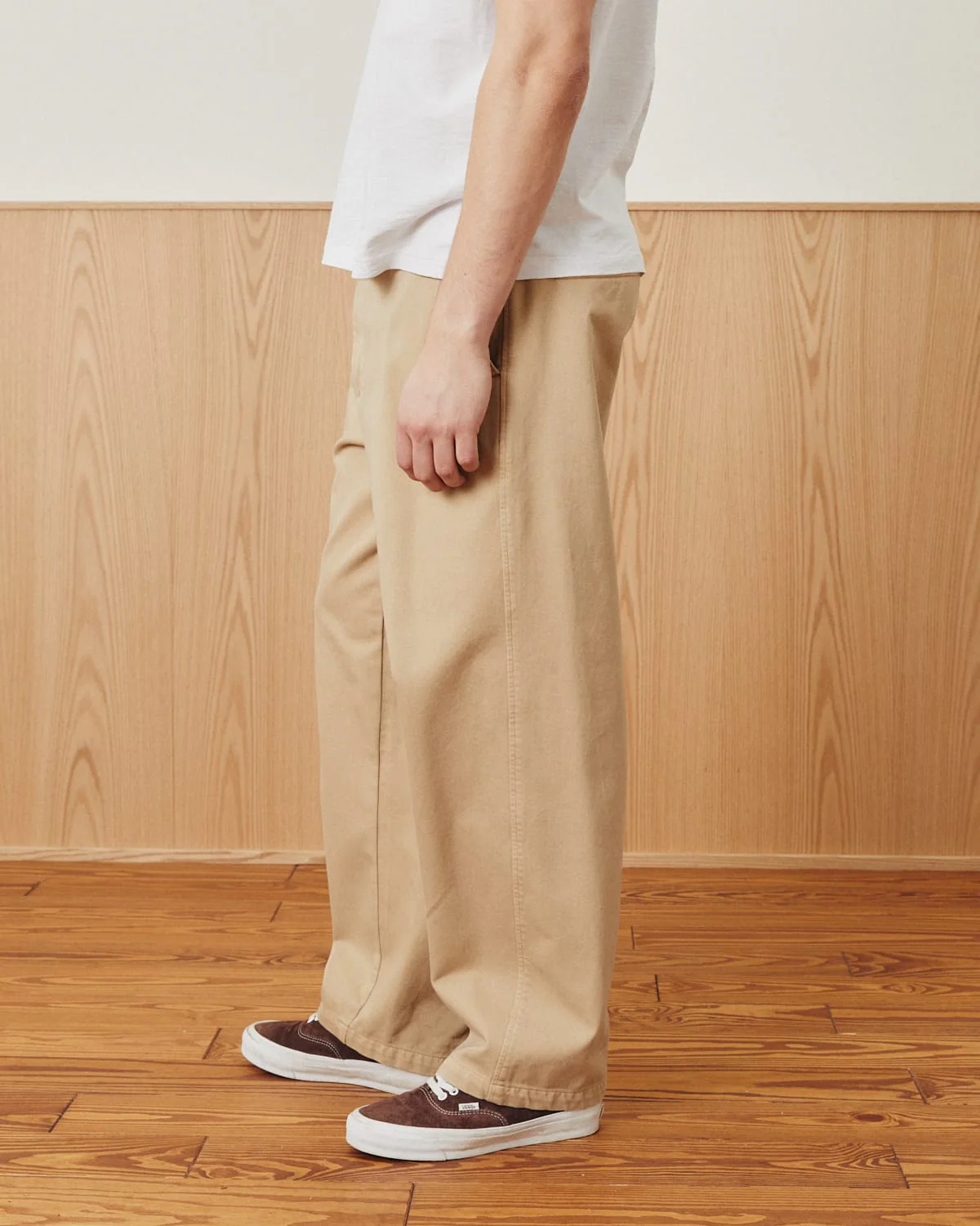 Wide Twill Pant - Tan - Image 3