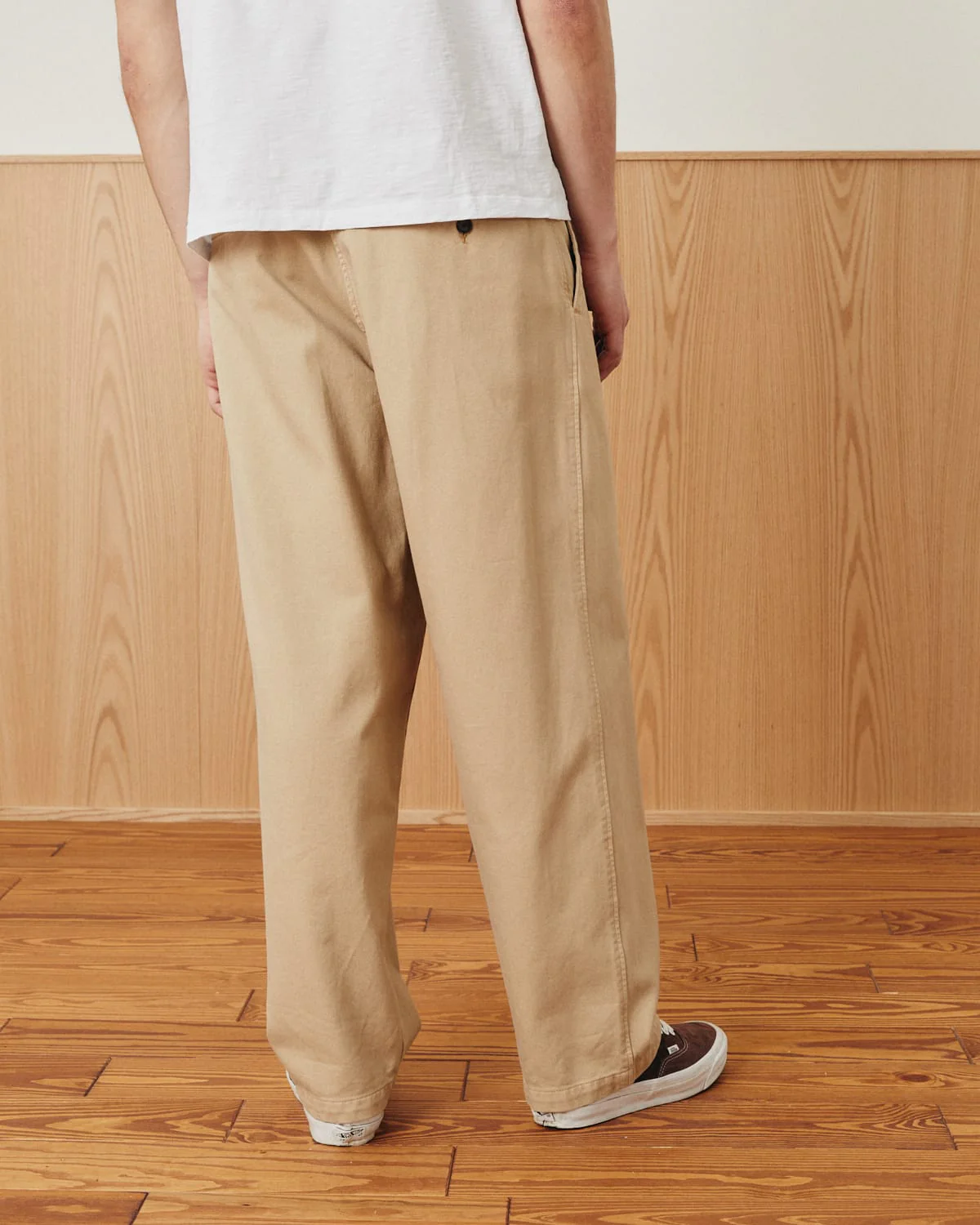 Wide Twill Pant - Tan - Image 5